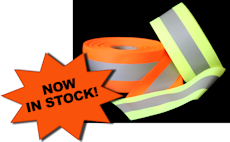 ANSI Lime Yellow & Red-Orange 3M™ Scotchlite™ Reflective Material laminated in center