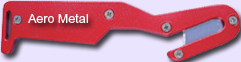 Aero Metal Hook Knife--6.875 Aluminum, Single Replaceable Blade