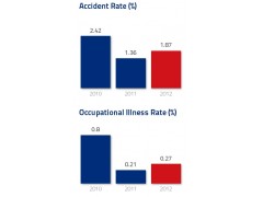 Accident Rate & Occupational Illness Rate 美洲电信(AMéRICA MóVIL) Annual Sustainability Report 2012