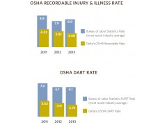 OSHA RECORDABLE INJURY & ILLNESS RATE 2013-Delta-Corporate-Responsibility-Report