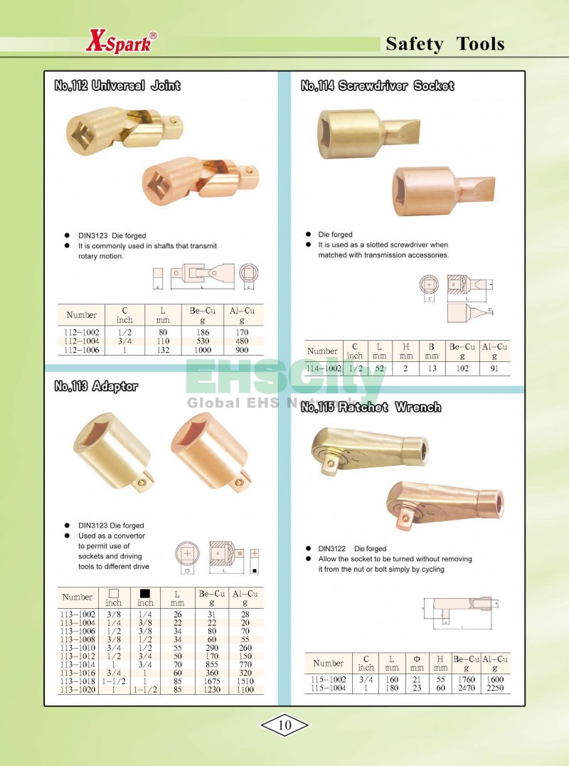 Non-Sparking, Non-Magnetic, Corrosion Resistant Tools by EHSCity EHSCity防爆、防磁、钛合金、特种工具大全》_页面_013
