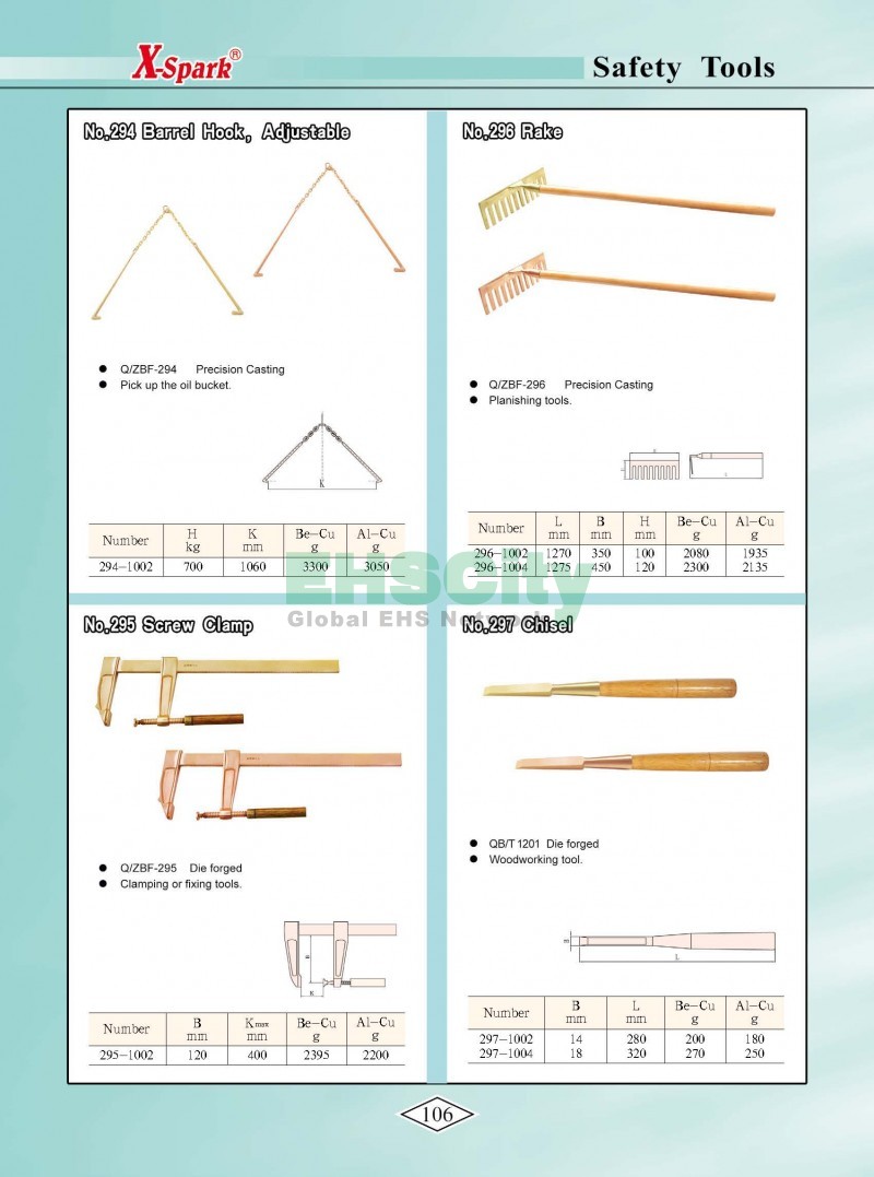 Non-Sparking, Non-Magnetic, Corrosion Resistant Tools by EHSCity EHSCity防爆、防磁、钛合金、特种工具大全》_页面_109