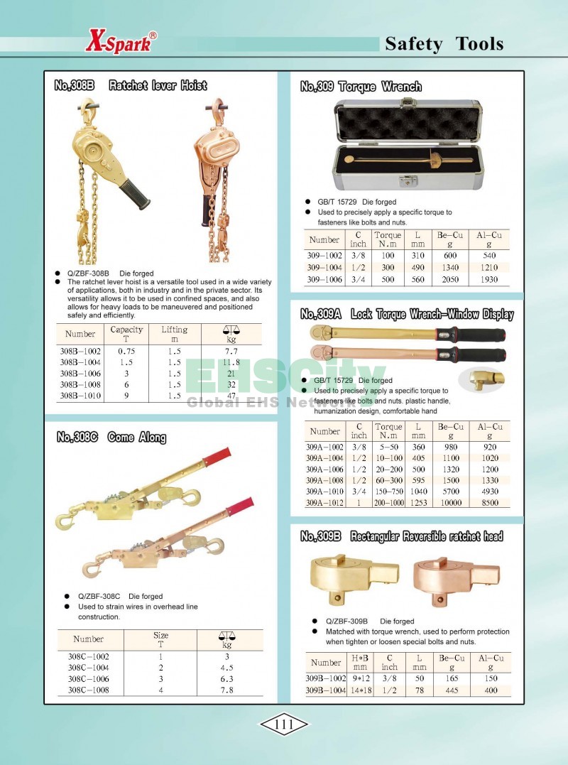 Non-Sparking, Non-Magnetic, Corrosion Resistant Tools by EHSCity EHSCity防爆、防磁、钛合金、特种工具大全》_页面_114