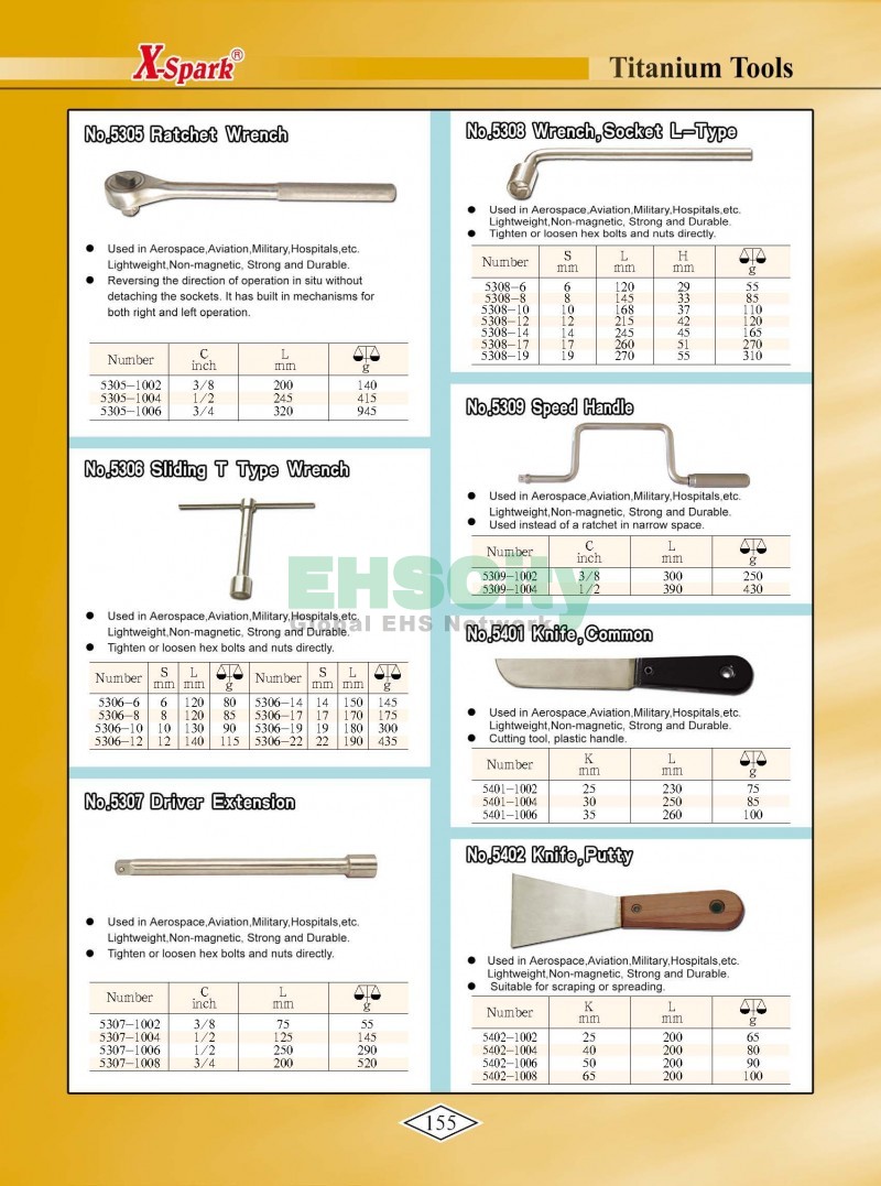 Non-Sparking, Non-Magnetic, Corrosion Resistant Tools by EHSCity EHSCity防爆、防磁、钛合金、特种工具大全》_页面_158