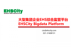 大型集团企业EHS综合监管平台 EHSCity Bigdata Platform