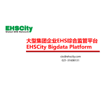 大型集团企业EHS综合监管平台 EHSCity Bigdata Platform